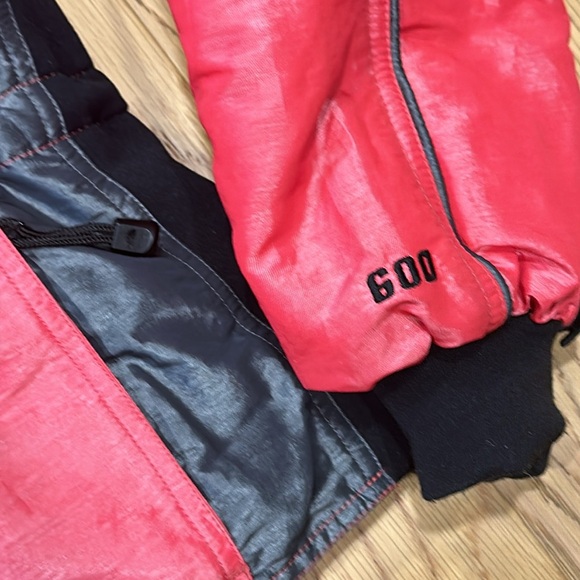 The North Face Arc 600 Down Jacket Red Black Shiny Puffer Jacket Medium - Picture 3 of 10